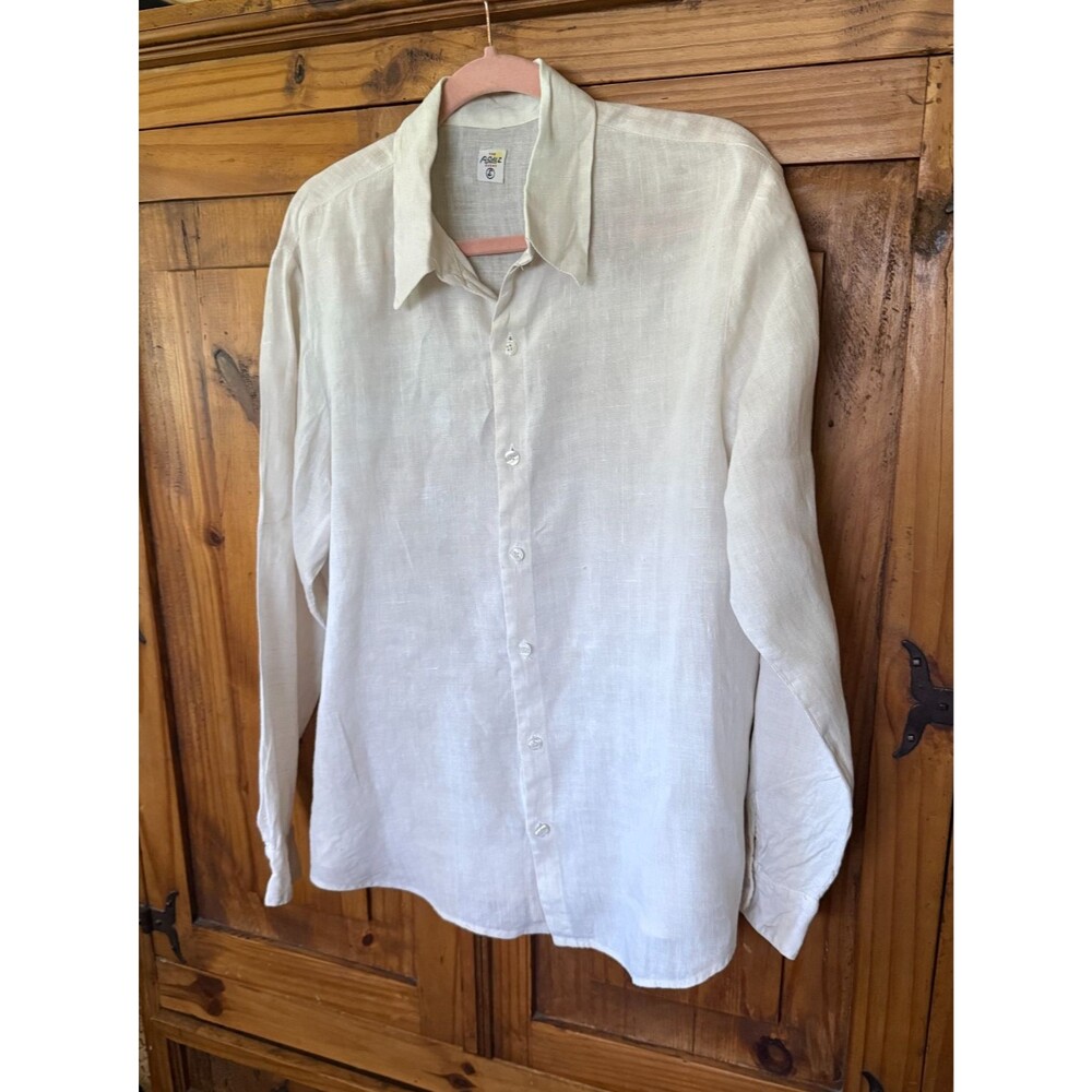 AGOLDE Vintage Linen Blouse Long Sleeve Button Up Shirt Perfect Condition L
